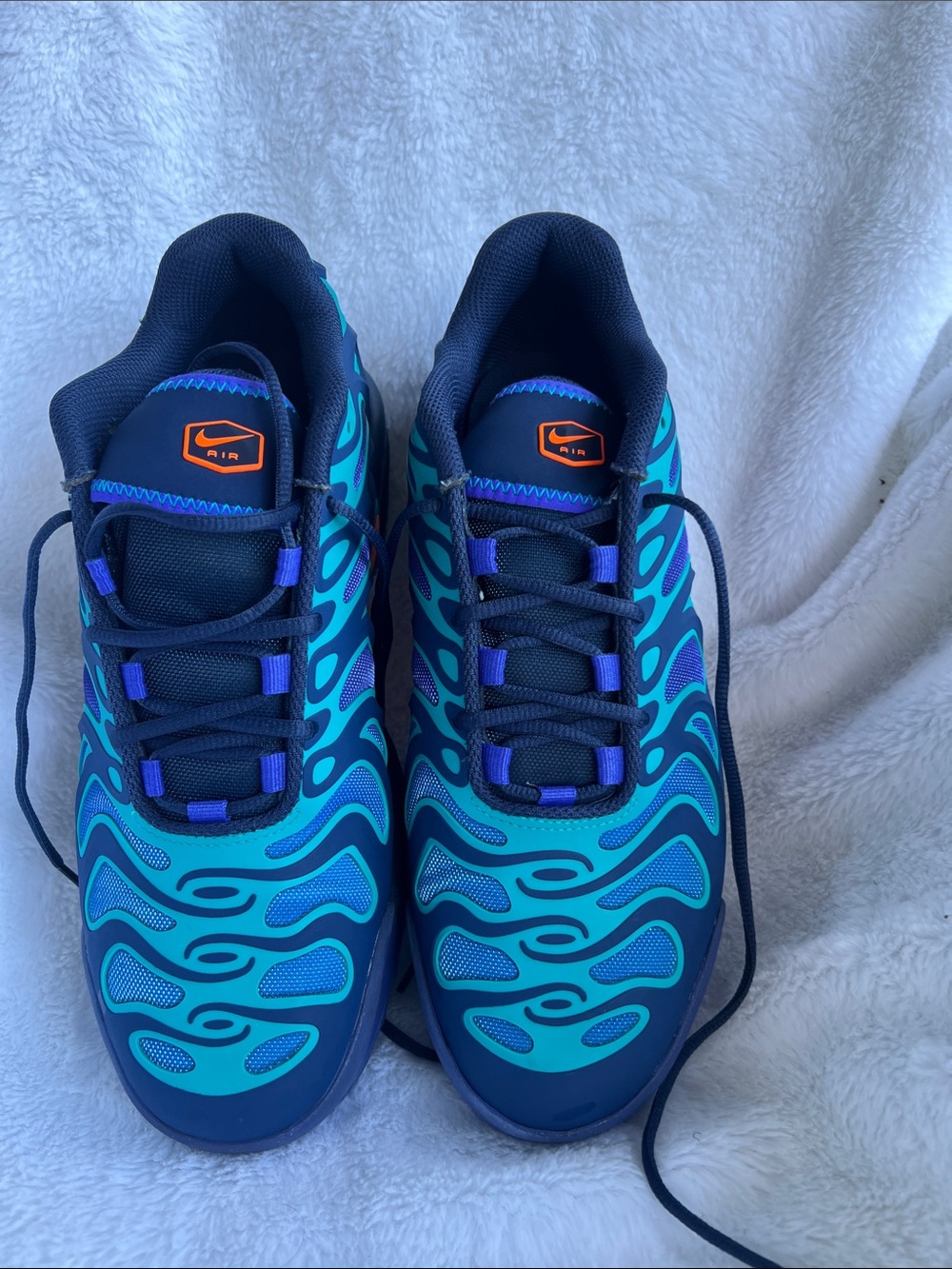 Vintage Nike Air Sneakers Men’s Size 8 Blue Turquoise Orange Y2K Retro